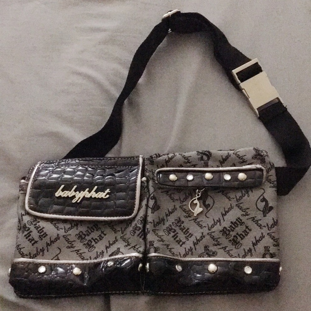 BRAND NEW Black & Gray Baby Phat Fanny Pack